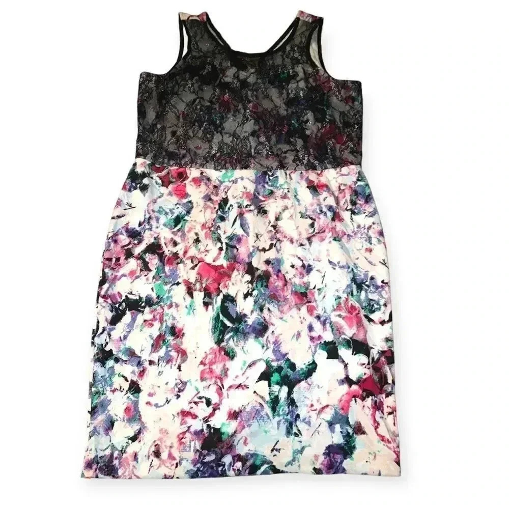 Metaphor lace floral midi bodycon dress